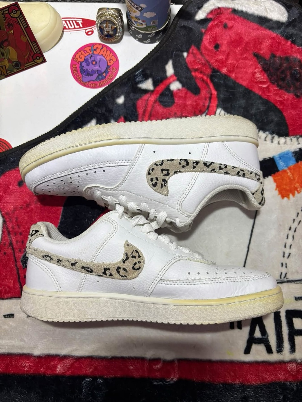 Nike court vision low leopard print
